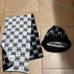 Michael Kors scarf and matching hat
